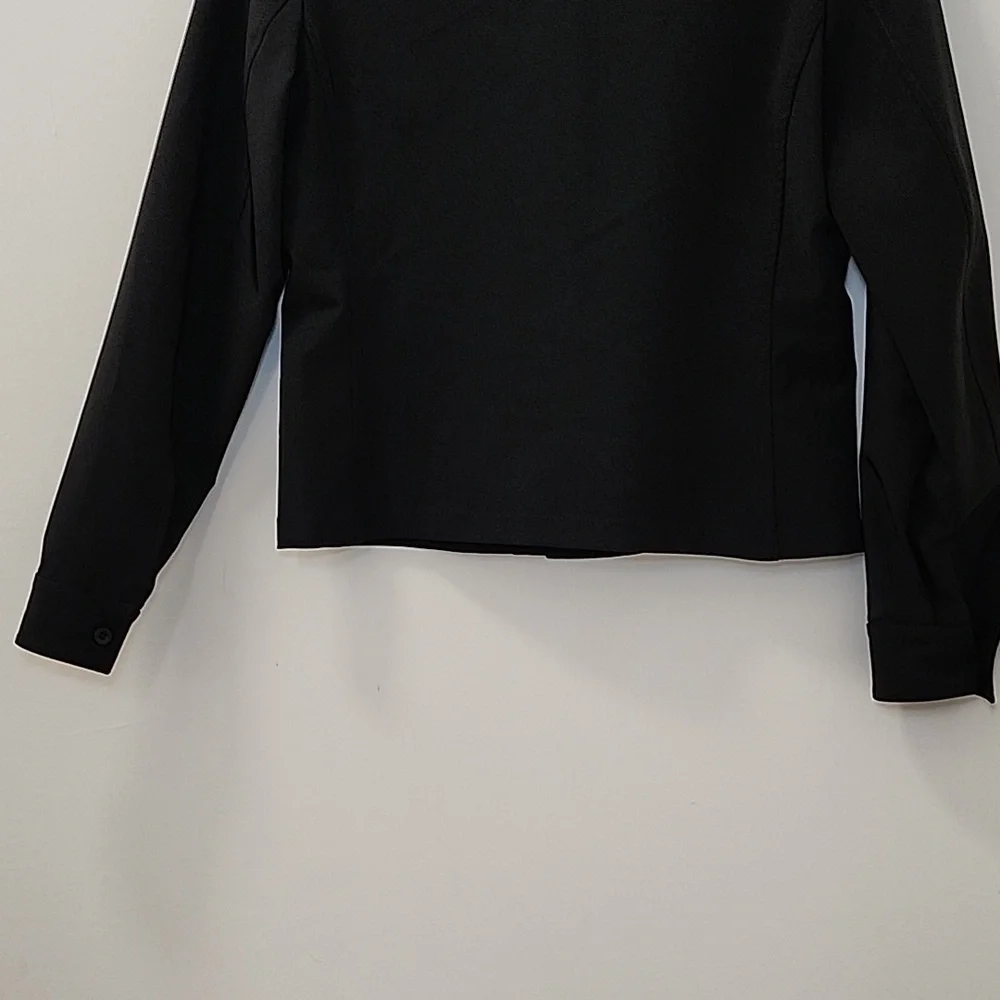 Prada Classic Black Women's Button-Up Shirt Sz 40/ Large - Picture 13 of 16